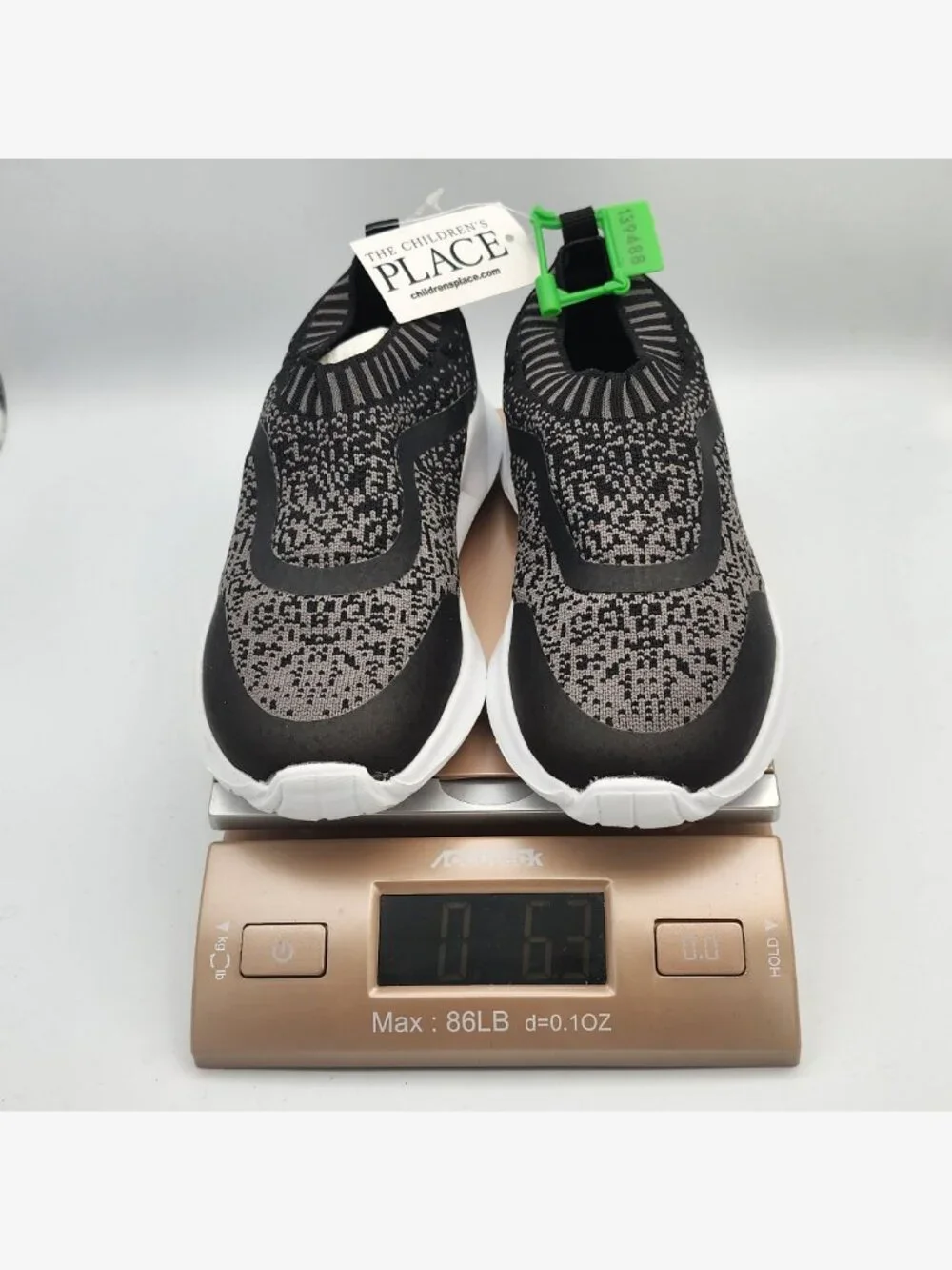 Black\Grey and White Slip-On Sneakers | Kid's 11 NWT